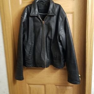 Leather coat